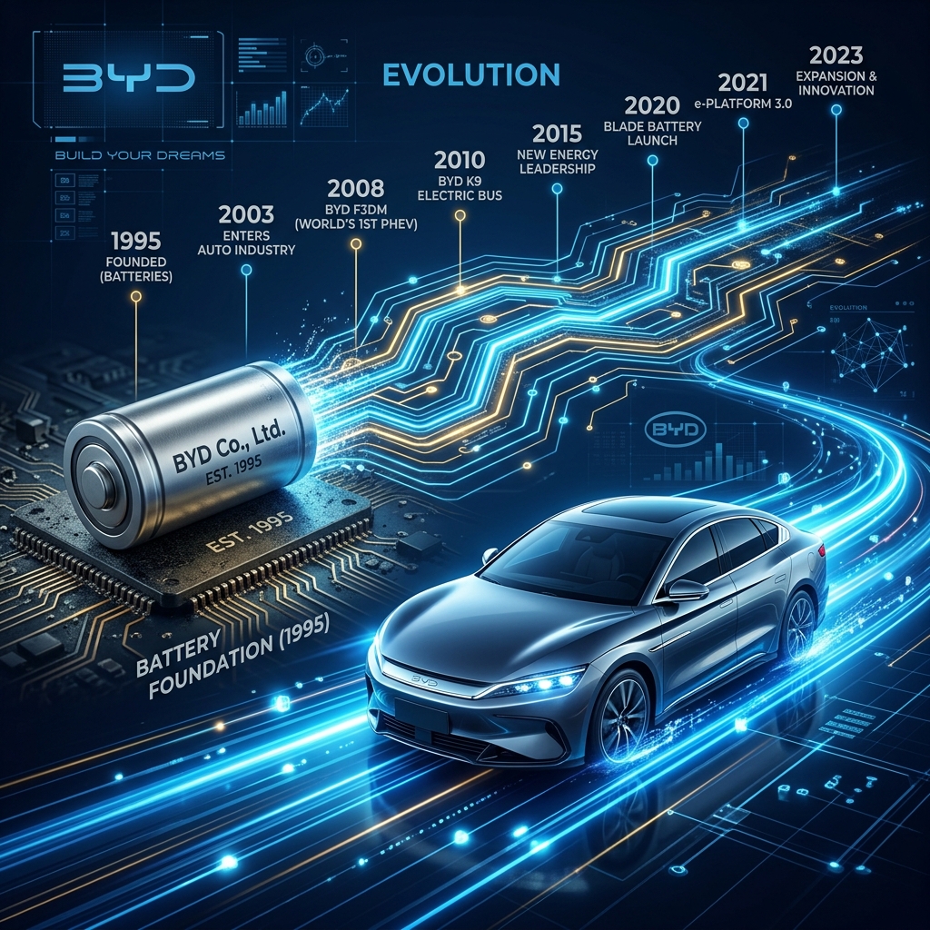 De fabricant de batteries à géant de l'automobile : L'incroyable histoire de BYD